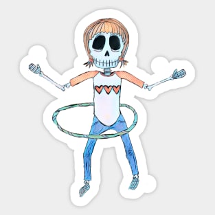 Lively Bones Hula Hoop Sticker